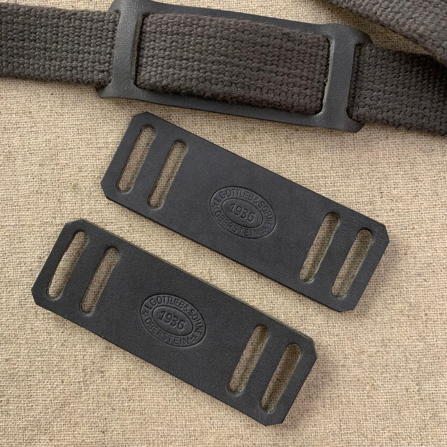 Reinforcement tabs for Gasmask canister straps
