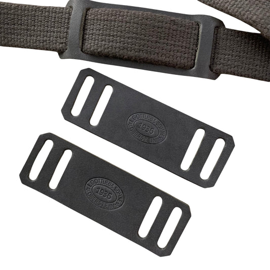 Reinforcement tabs for Gasmask canister straps