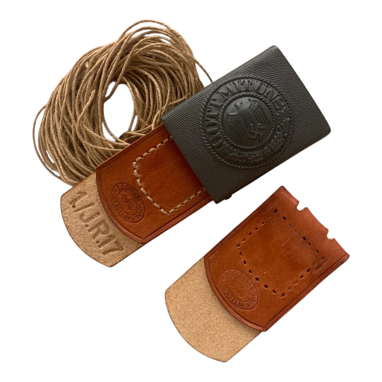 Leather tongue for EM/NCO buckle